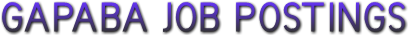 GAPABA JOB POSTINGS GAPABA JOB POSTINGS